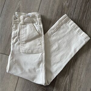 Vigoss Dylan High-Rise Wide Leg Cream Jeans